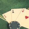 Detail of poker cards and chips